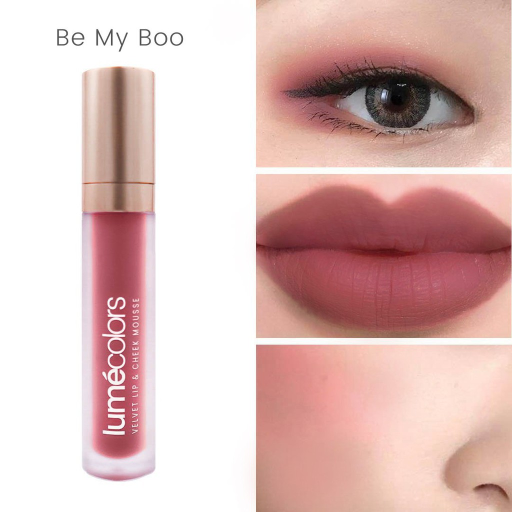 Lumecolors BE MY BOO VELVET LIP &amp; CHEEK MOUSSE 3 IN 1 by CHRISTINA LIE BPOM HALAL lipstick