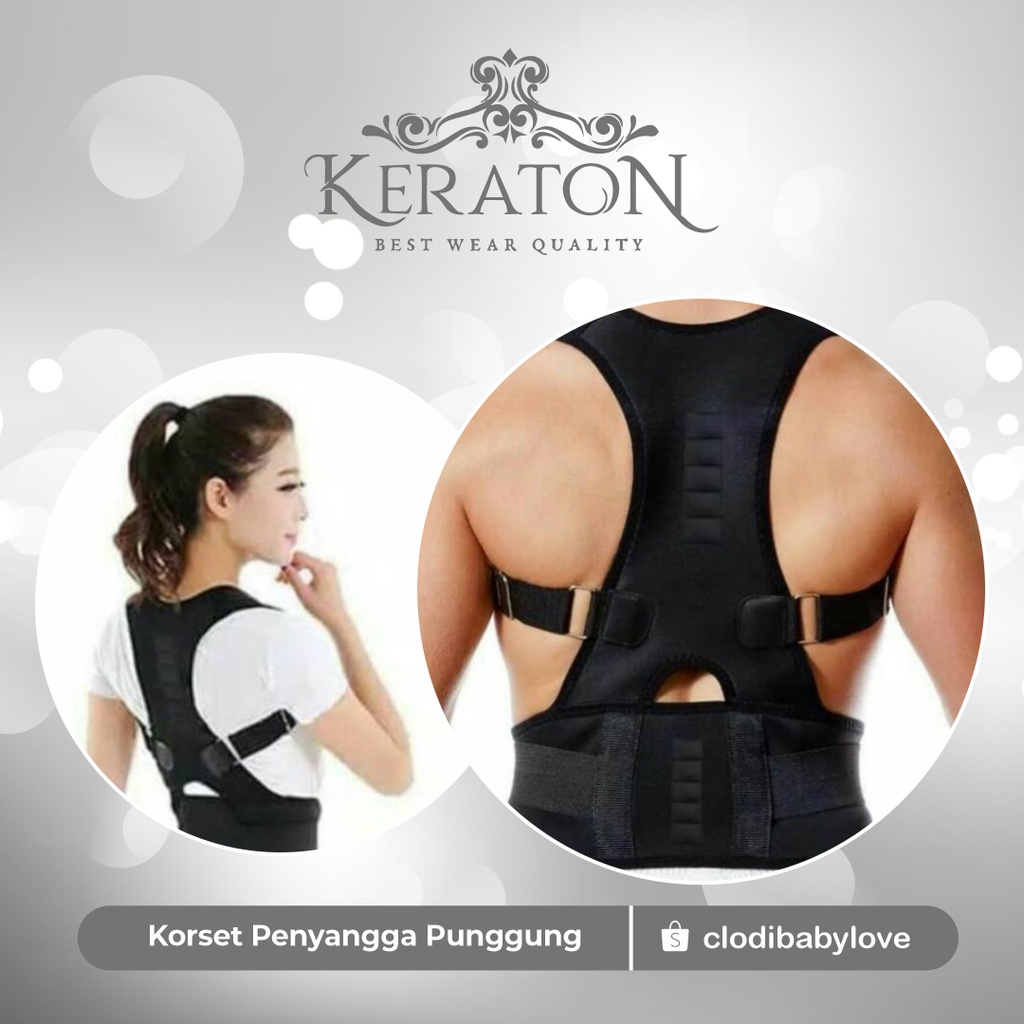 Alat Pelurus Punggung Agar Tidak Bungkuk Korset Penyangga Penegak Punggung Belt Wanita Pria Power Ma