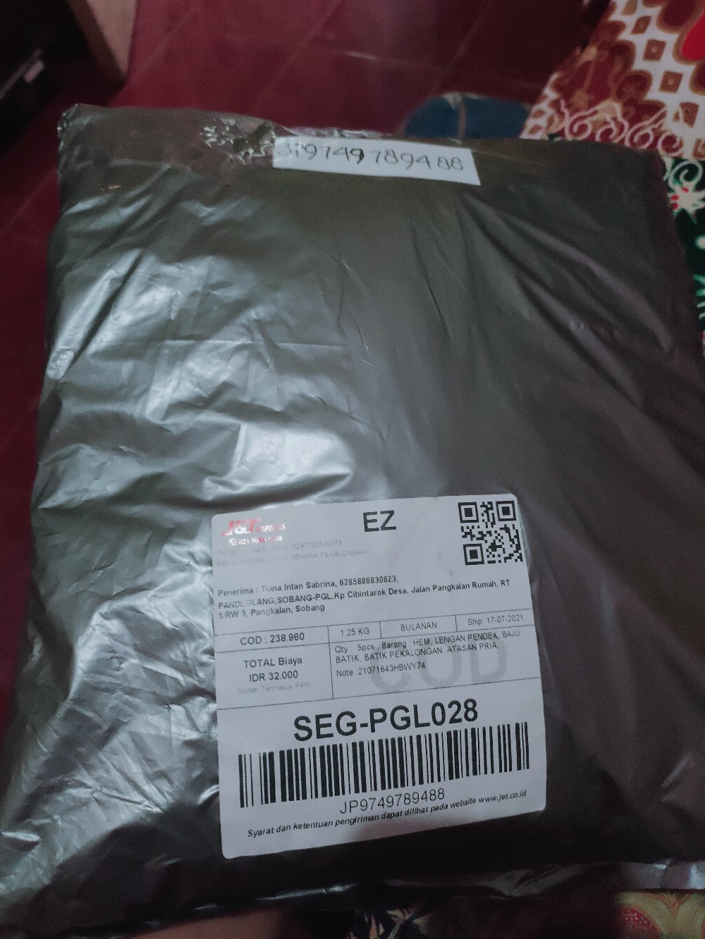 Perwira Kemeja Batik Pria Full Furing Bahan Katun Sragenan