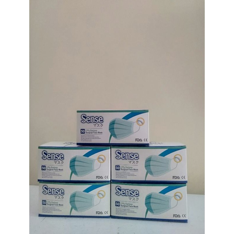 masker sense asli original ada emboss 3ply isi 50pcs