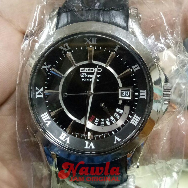 Seiko Premier SRN005P1 Kinetic Sapphire Leather - Jam Tangan Pria SRN005