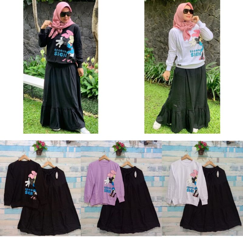 Setrok Rayon Micky Jevanni  /Setrok / Setelan Rok / Setelan/Pakaian Perempuan