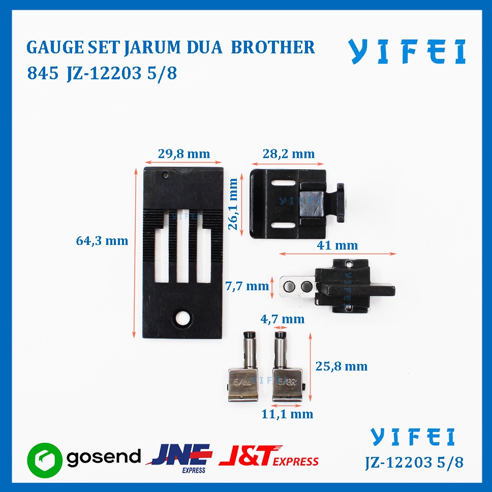 GAUGE SET JARUM DUA BROTHER 842 YIFEI-12201 5/8&quot;