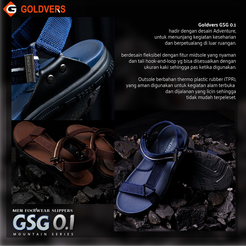 Sandal Gunung Outdoor Adventure Import Sandal Pria Original Goldvers  - Goldiesbags