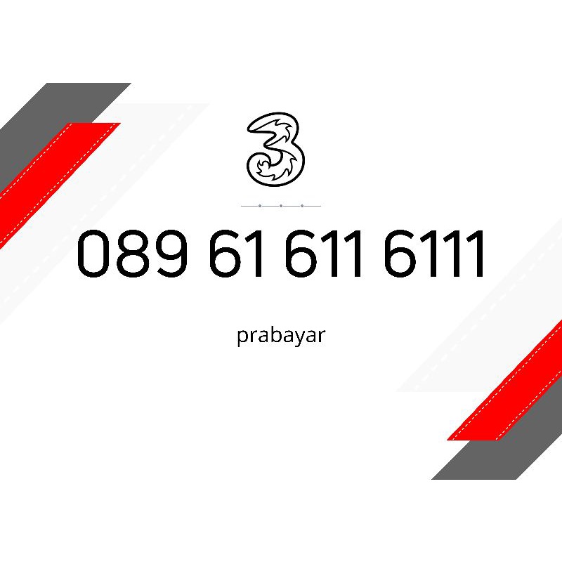 Perdana 3 / Tri / Tree  Kartu Perdana Nomor Cantik
