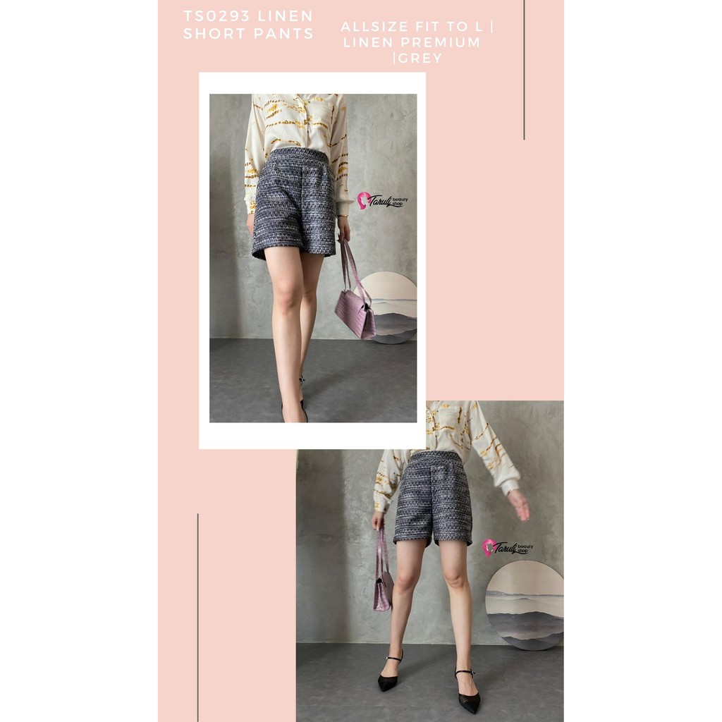 BAJU WANITA PREMIUM / LINEN SHORT PANTS / CELANA PENDEK / BAHAN LINEN PREMIUM TS0293