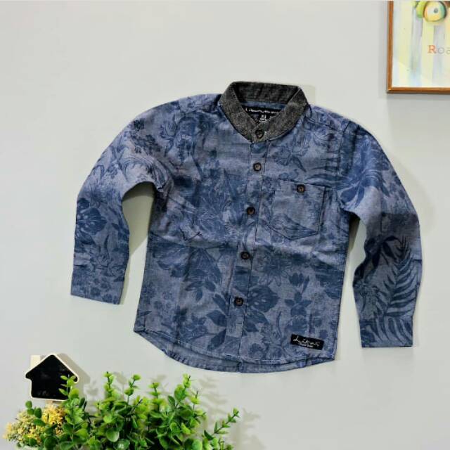 KK57 - BAJU ANAK PREMIUM LEAVES SHANGHAI SHIRT (PREMIUM INDO BRAND)