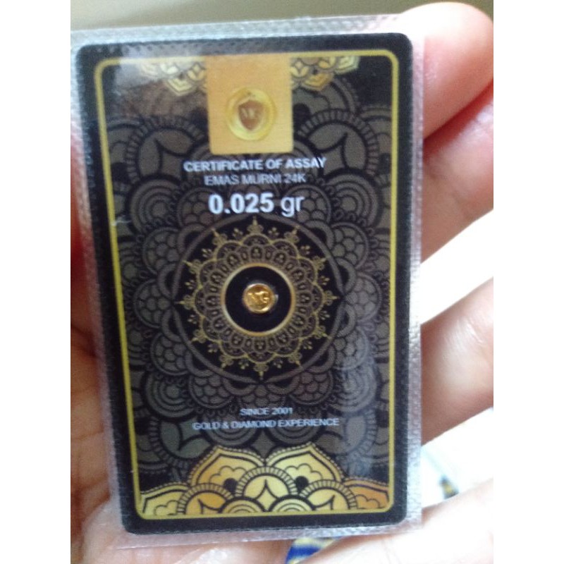 minigold 0,025 gram distributor asli dengan nota distributor garansi full