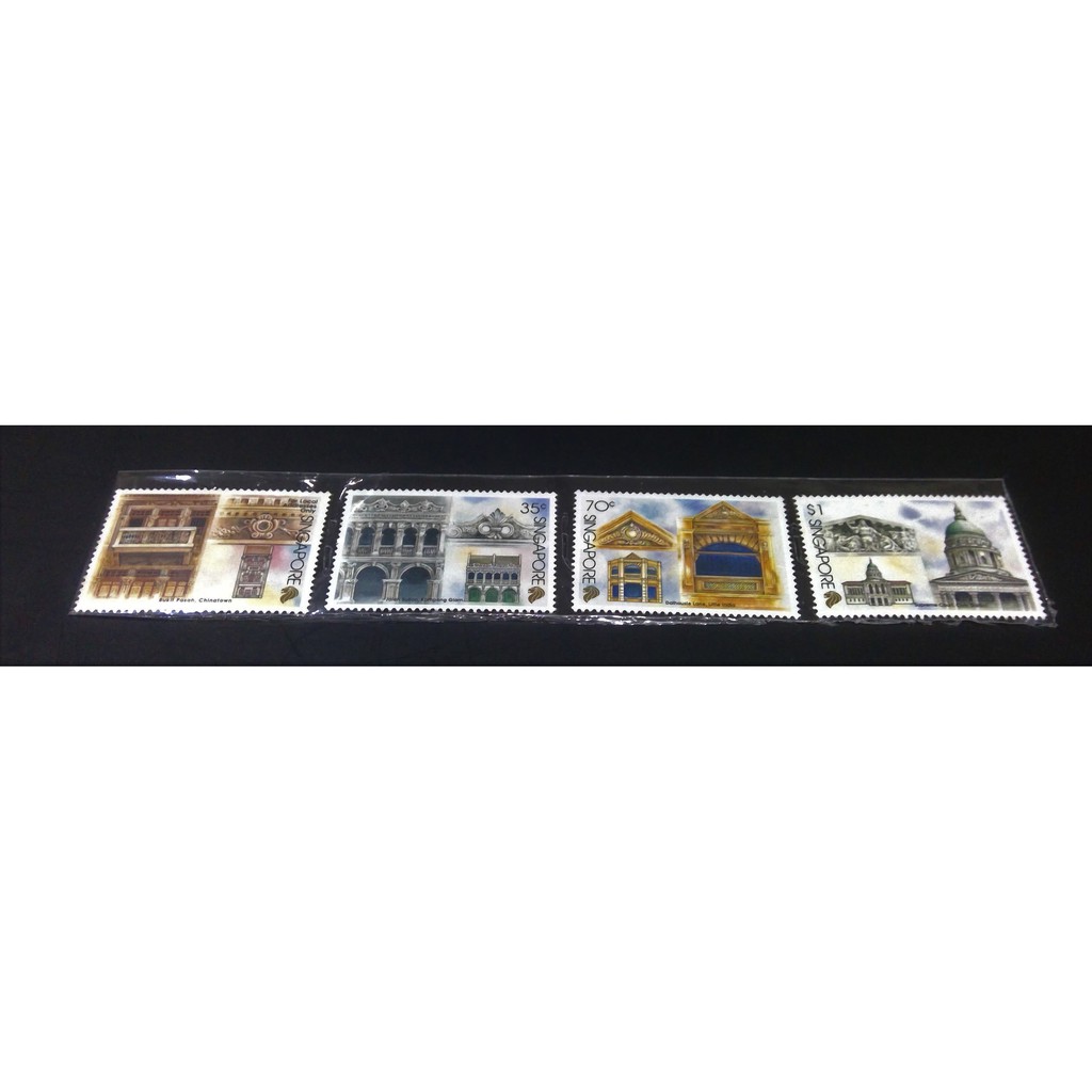 

Satu Set Perangko Singapore 1996 (Chinatown, Kampong, India & Court )