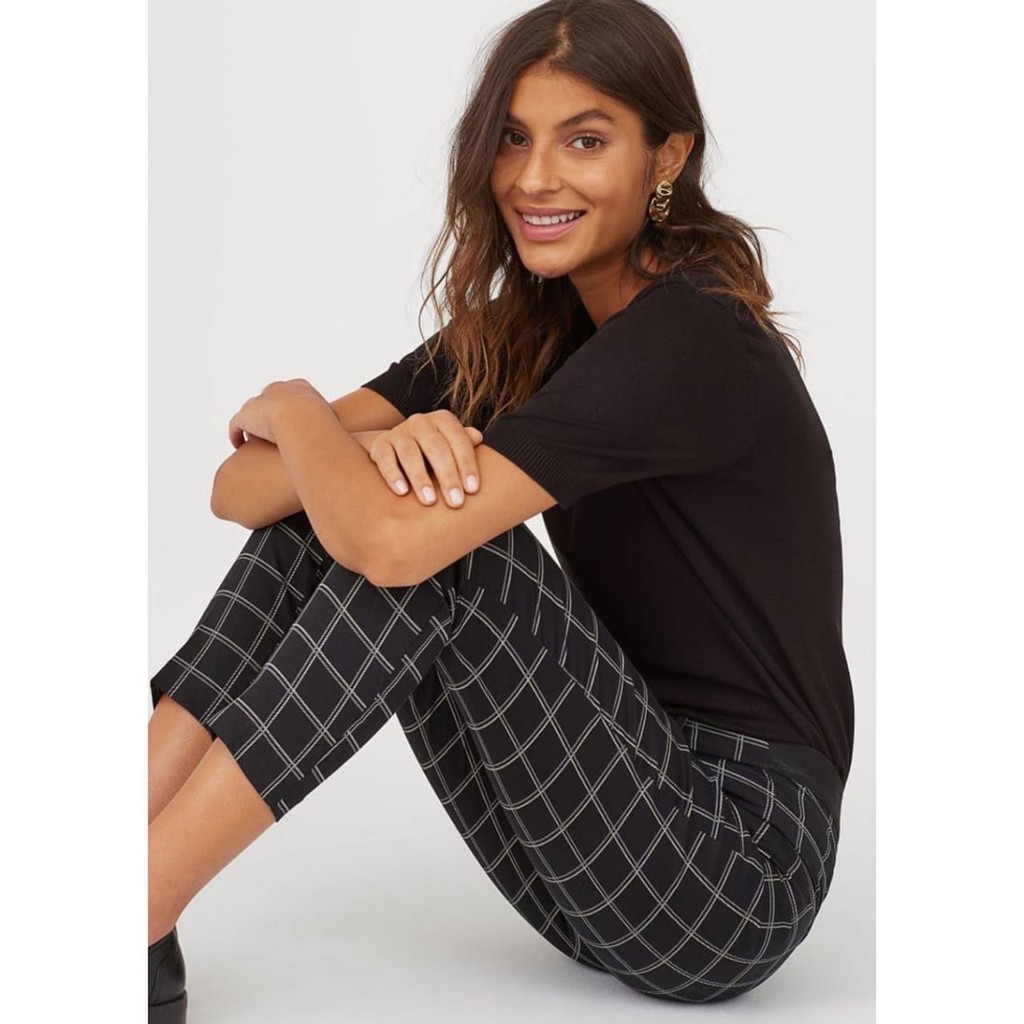 H&M ANKLE PANTS BLACK