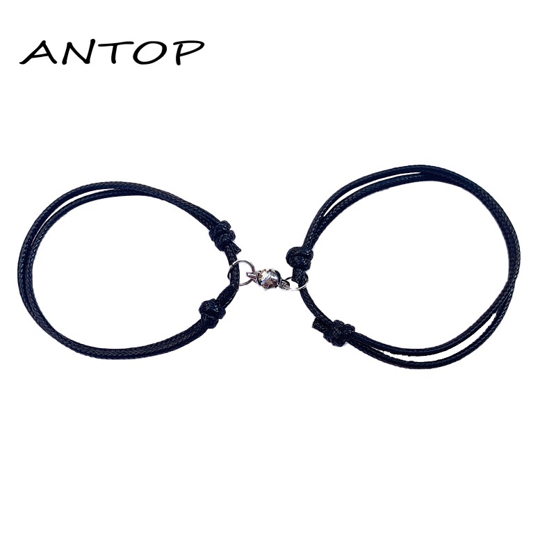 2 Pcs/set Polos Magnetik Pasangan Gelang Retro Magnet Gelang Persahabatan ANTOP