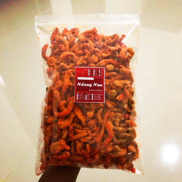 

500g Usus Ayam Crispy Enak Renyah Gurih Pedas Asin Kriuk Camilan Keluarga