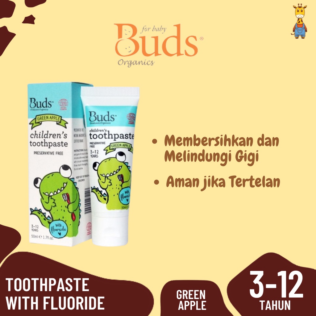 BUDS Toothpaste With Fluoride 3-12 years