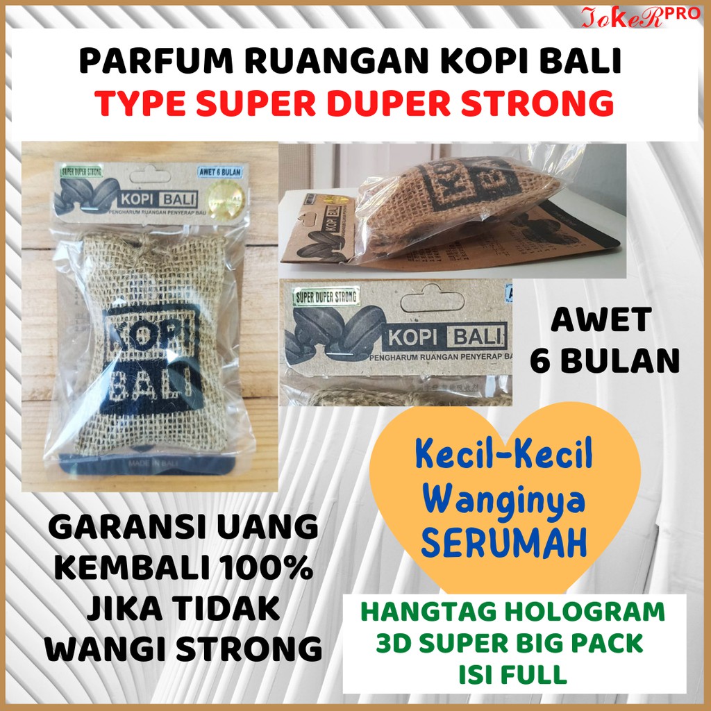 PARFUM KOPI BALI KARUNG UK. 7X10CM SUPER DUPER STRONG AWET 6 BULAN