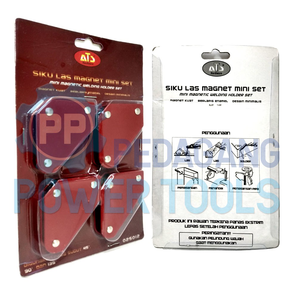 ATS SIKU LAS MAGNET MINI SET 4 PCS SUDUT HOLDER SMART WELDING ARROW