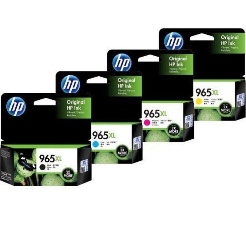 tinta cartridge hp 965xl black + 965xl colour original for hp officejet ...