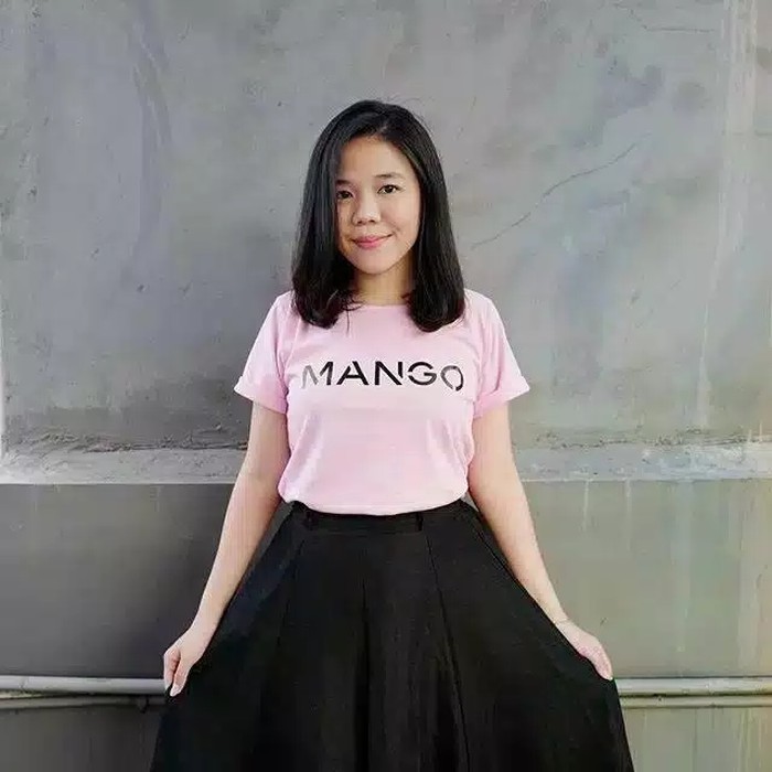 TBI Kaos Mango Polos Tee Shirt Mango Sablon / Bordir Fashion Style Atasan Baju Oblong Santai