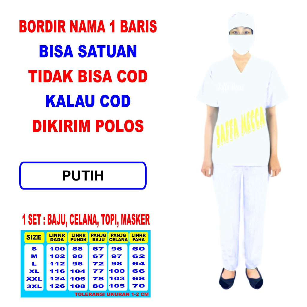 BORDIR NAMA BAJU OKA / BORDIR BAJU OK / BORDIR OKA / LENGAN PENDEK TANPA COD