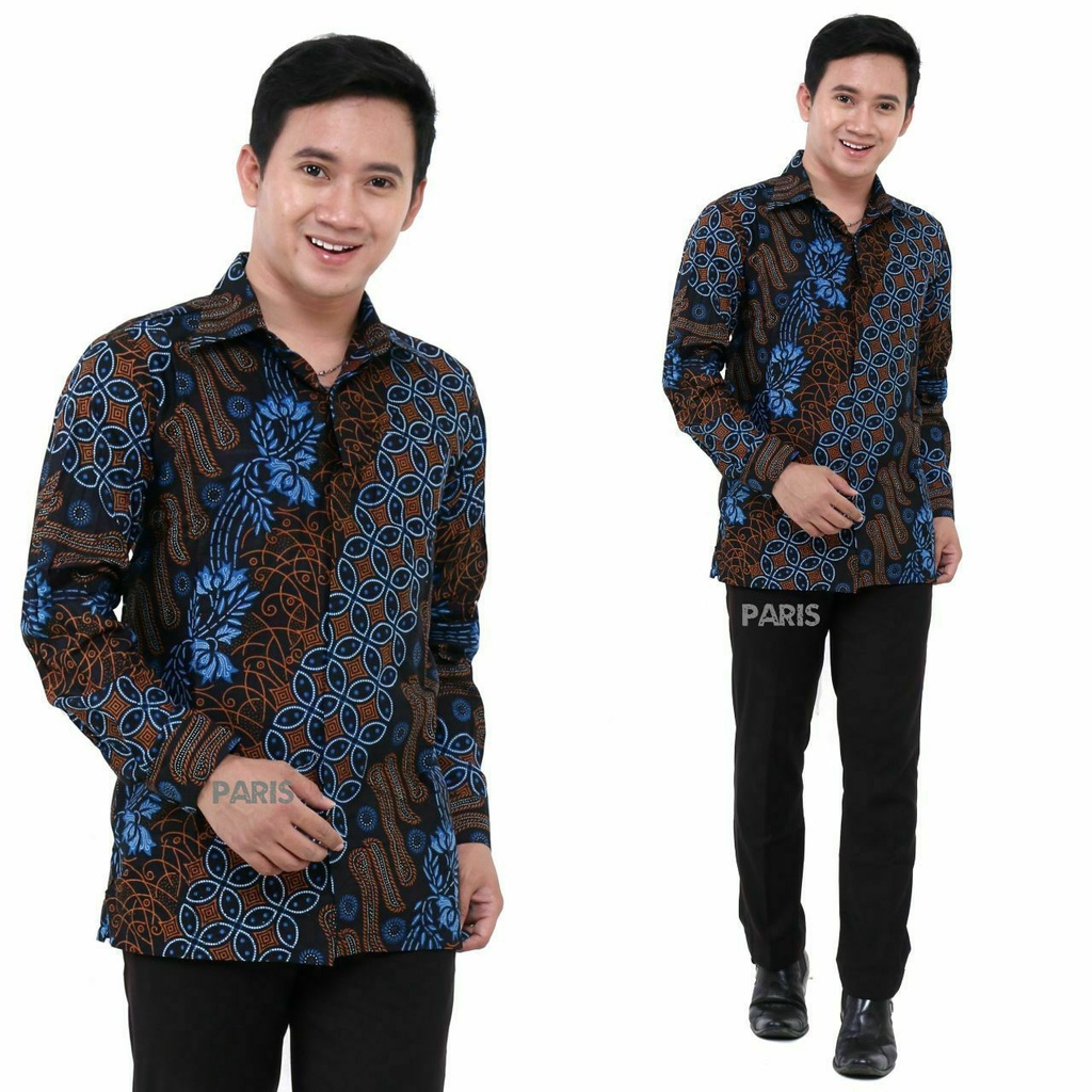 KEMEJA HEM BATIK PRIA COUPEL AYAH ANAK MOTIF SENOBIRU