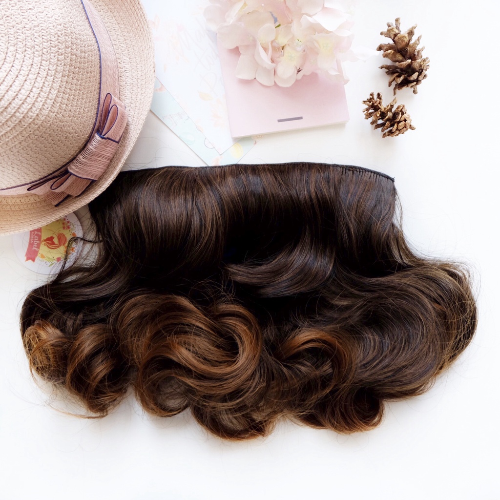 SLW 30 Hairclip rambut ikal / gelombang panjang 30 cm - Sambungan Rambut Instan & Natural Hair