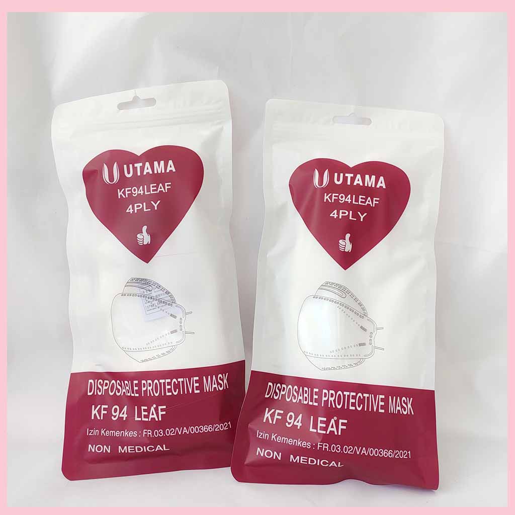 Masker UTAMA KF94 LEAF 4PLY MASKER PUTIH MASKER 3D KOREA BUKAN KN 95