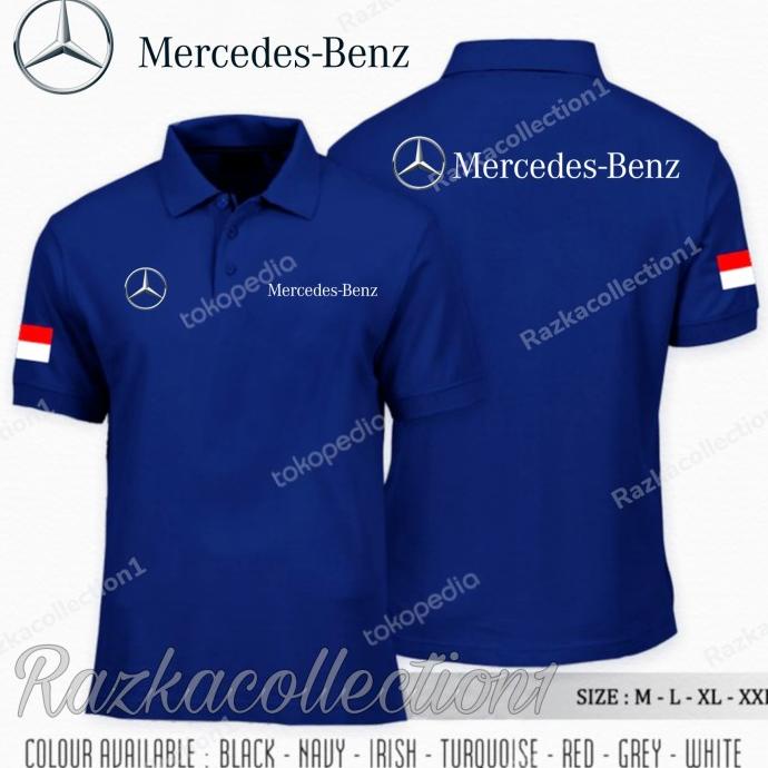 polo shirt pria Mercedes Benz / Baju Kaos Otomotif Mercedes-Benz