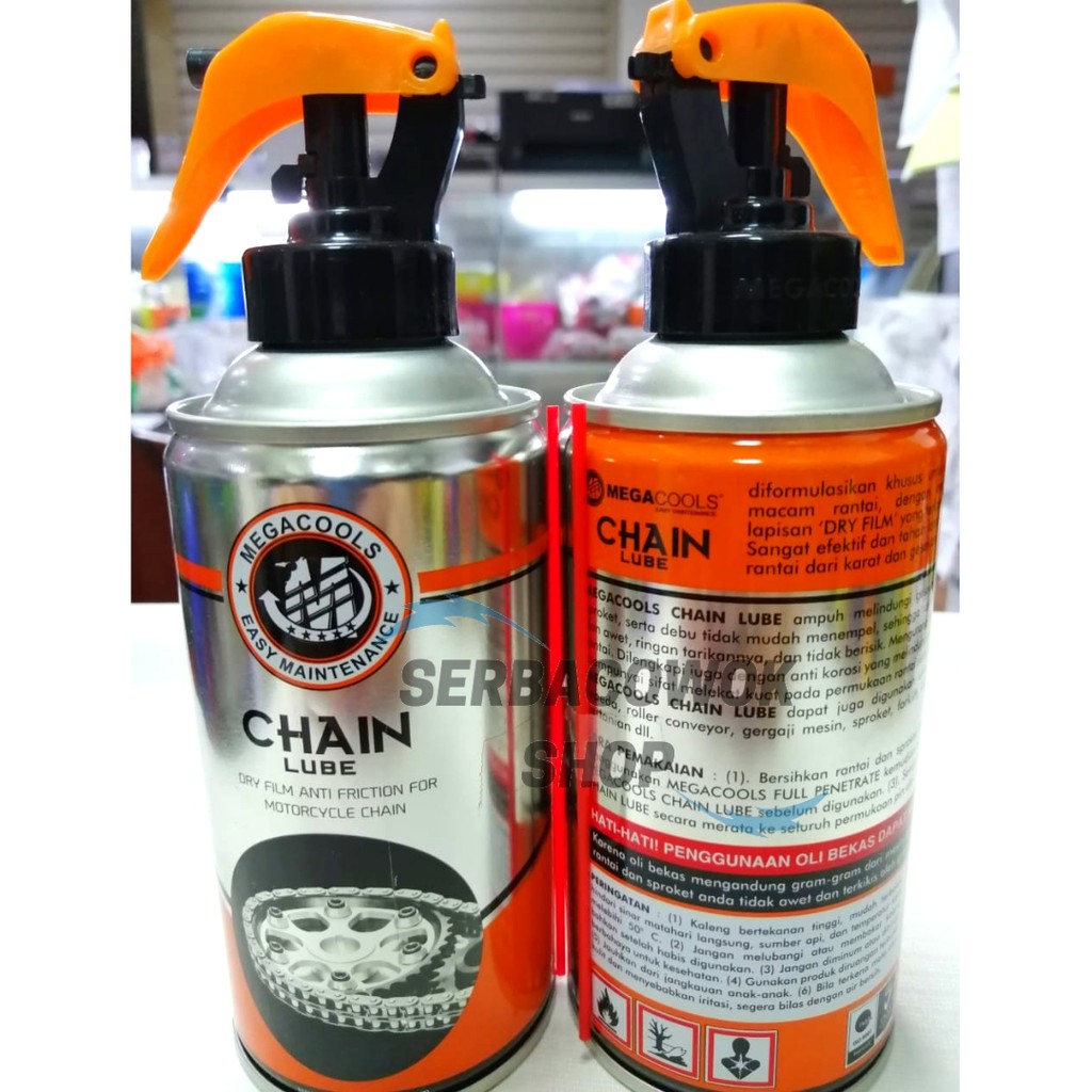 Megacool Motor Chainlube Minyak Rantai 300 ML Pembersih Dan Pelindung Rantai Motor Termurah