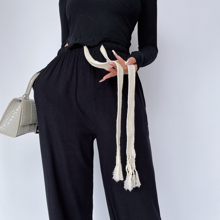 【LIVIAHOME】Cool Girl High Waist Loose Straight Casual Wide Leg Pants 7313