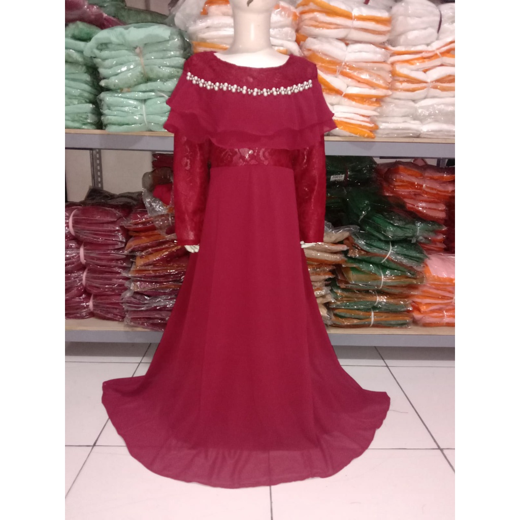 407#longdres muslim/ baju dres anak pperempuan/ baju maxi anak