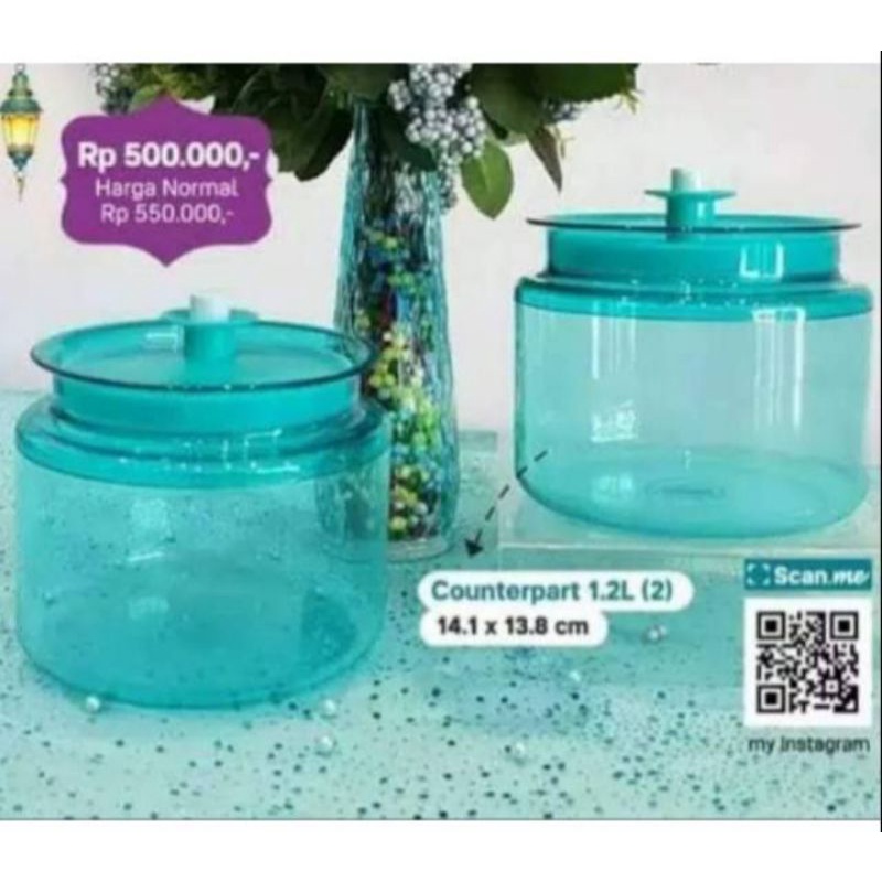 Cristal canister tupperware / toples kristal / toples bening tupperware