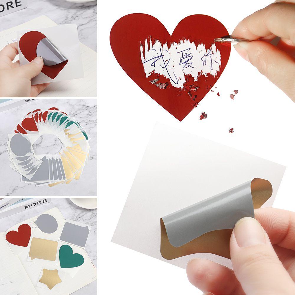 Nanas 8 Pcs/Set Hari Valentine Menggambar Set Kejutan Stiker DIY Graffiti Lukisan Kartu Gores