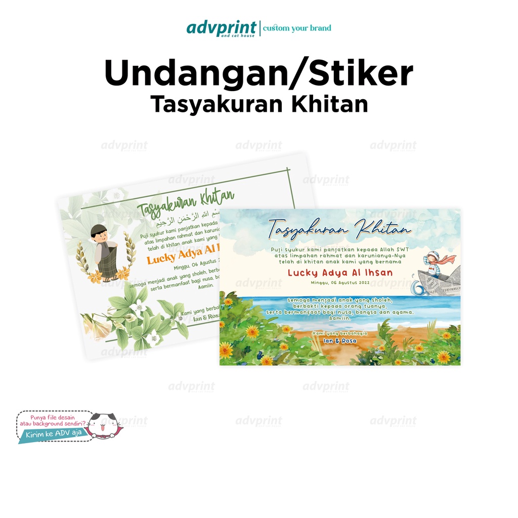 

UNDANGAN KHITAN ◽ STIKER KHITAN ◽ TASYAKURAN KHITAN ◽ LABEL KOTAK NASI ◽ UNDANGAN KHITAN ANAK ◽ UNDANGAN KHITAN KARAKTER
