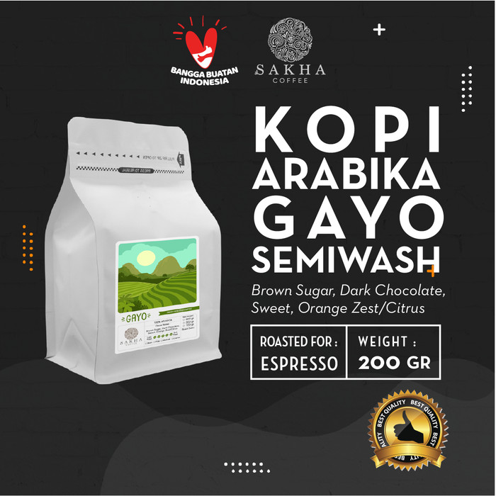 

Kopi Arabika Gayo Aceh Sumatra Roast For Espresso 200 Gr SAKHA COFFEE - KAGAY200