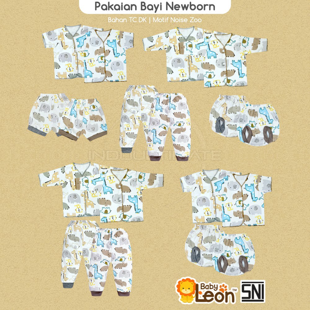 BABY LEON Perlengkapan Bayi Baru Lahir ZOO SERIES Newborn Jumper Jumsuit Jumpsuit Bayi Pakaian Bayi Celana Bayi Kaos Bayi Setelan Baju Bayi Topi Bayi Sarung Tangan Bayi Sarung Kaki Bayi DS-