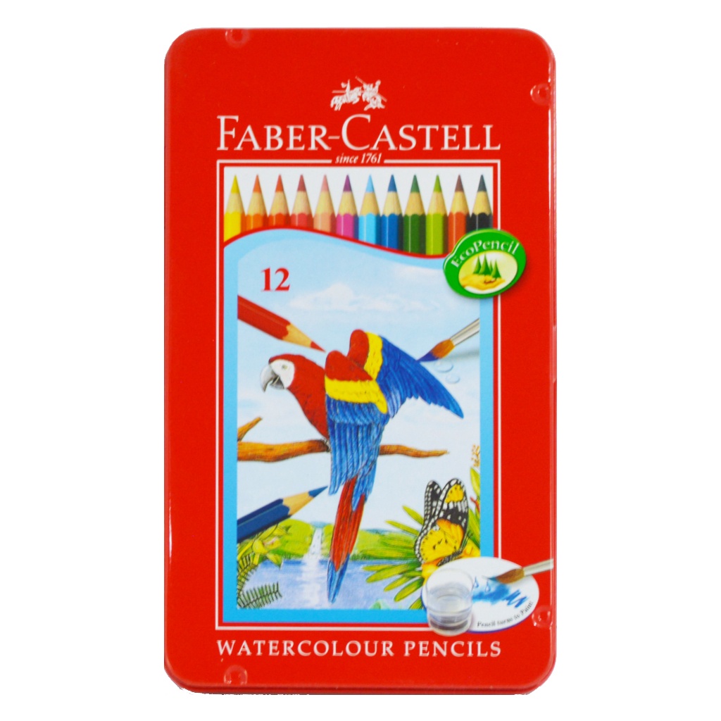 

Pensil Warna Faber Castell 12 Warna Water Colour Tin Case #115913 Kaleng Kotak Color Pencil