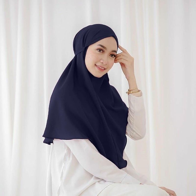 fanissahijab || Bergo Maryam Diamond Size Standart-Navy