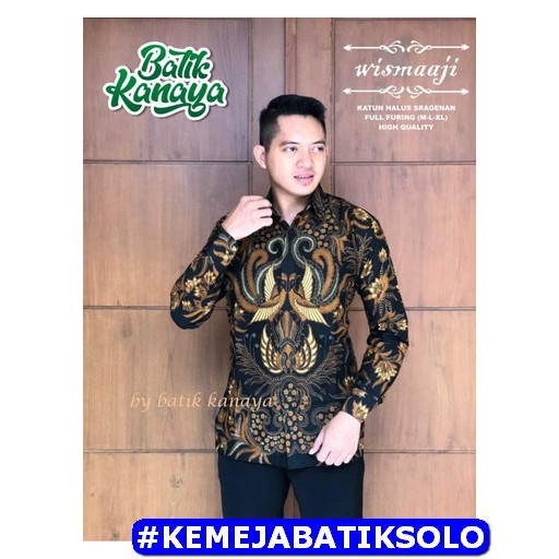 ATASAN PREMIUM WISMAAJI Kemeja Batik Pria Lengan Panjang Lapis Furing Kanaya Natanegara Irso HARSHA 