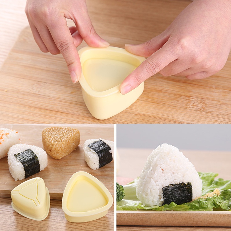 Cetakan Nasi Onigiri / Sushi / Bento DIY Bentuk Bunga / Segitiga