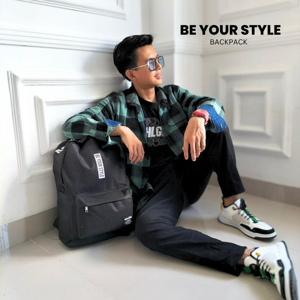 Tas Be Your Style Besar / Tas Ransel Backpack Korea / Ransel Sekolah SD SMP SMA