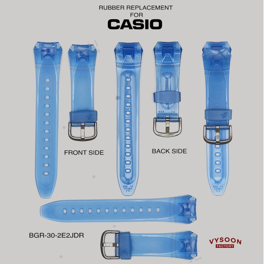 Strap Tali Karet Ruber Casio Original Pengganti BGR-30 BGR30 BGR 30