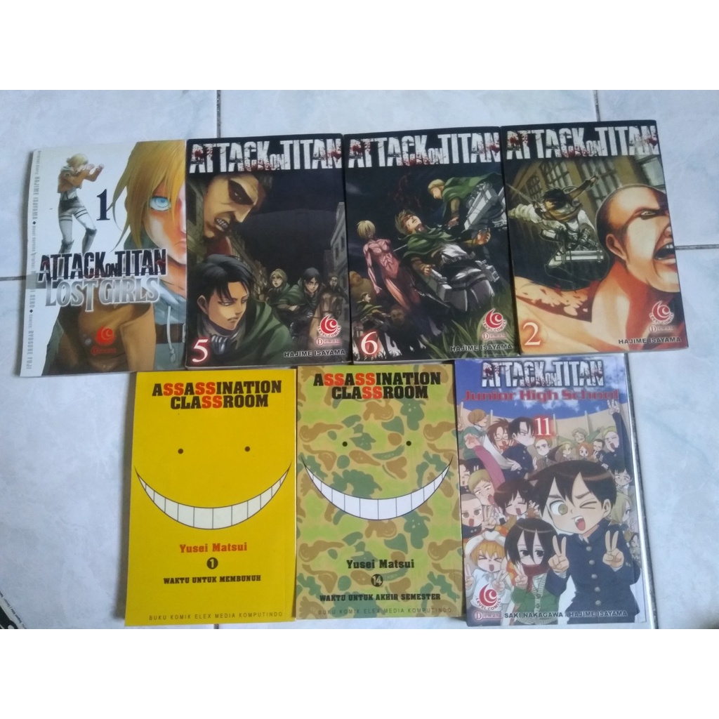 (MOHON BACA DESKRIPSI DAHULU) KOMIK CABUTAN BEKAS MURAH 2 ATTACK ON TITAN
