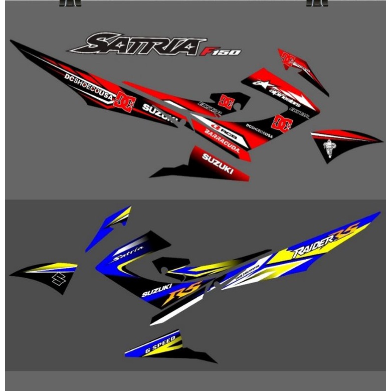 Striping Satria Fu / F 150 Facelift 2013 2014 2015 Variasi Stiker Motor Sticker Skotlet Scotlite Lis