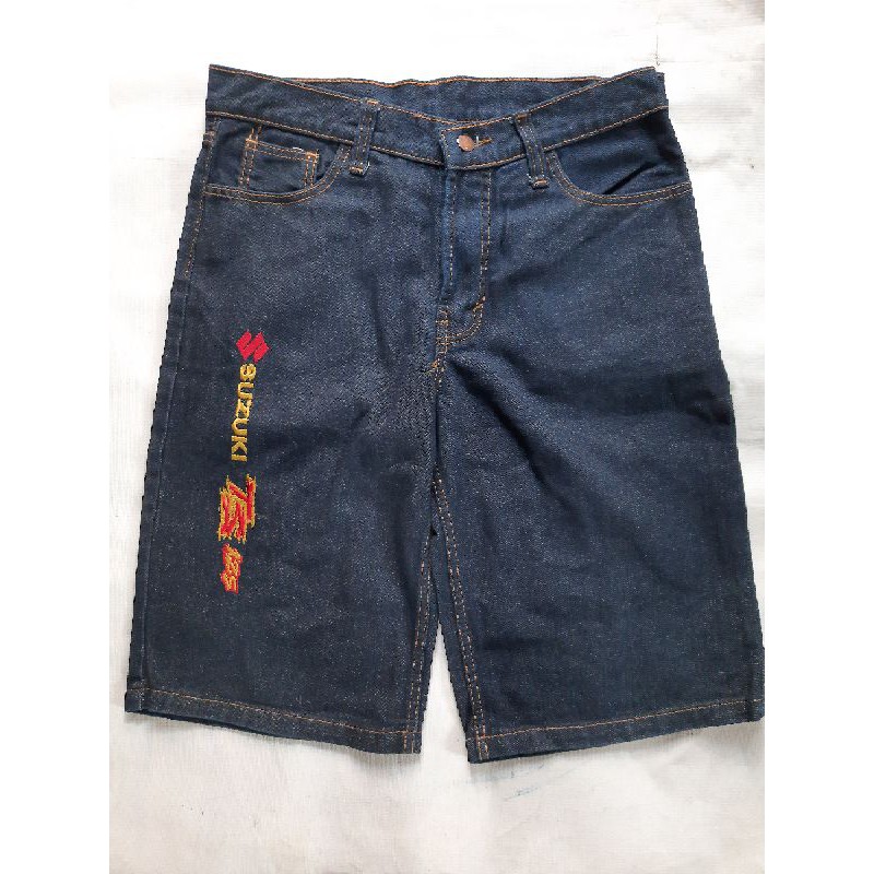 Celana Pendek Jeans Suzuki Ts 125 Logo Bordir