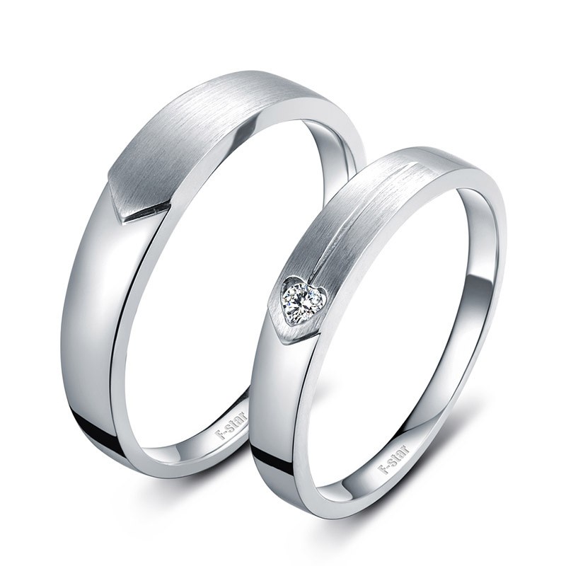 Cincin Kawin Ring Perak 925 Murni Sepasang Pria Wedding Ring Nikah Wanita Couple Ring Murah Silver L