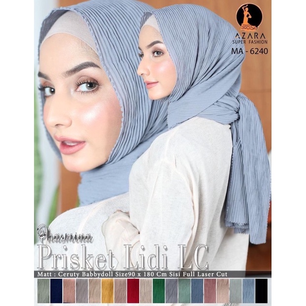 HIJAB JILBAB PASHMINA PLISKET LIDI LC