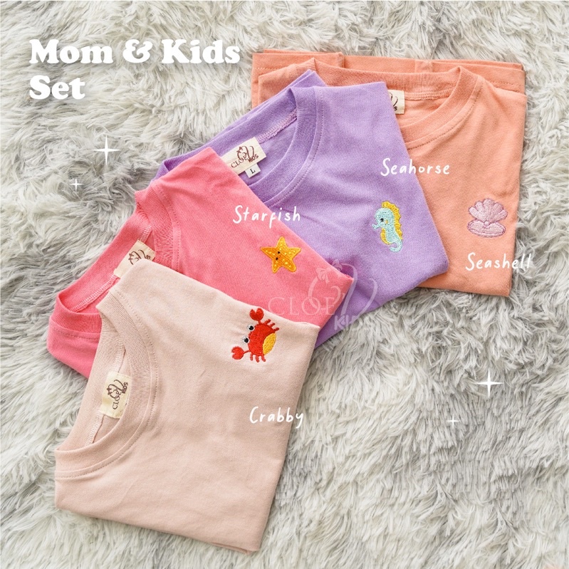 CLOEVKIDS - Setelan Kaos Celana Mom &amp; Kids