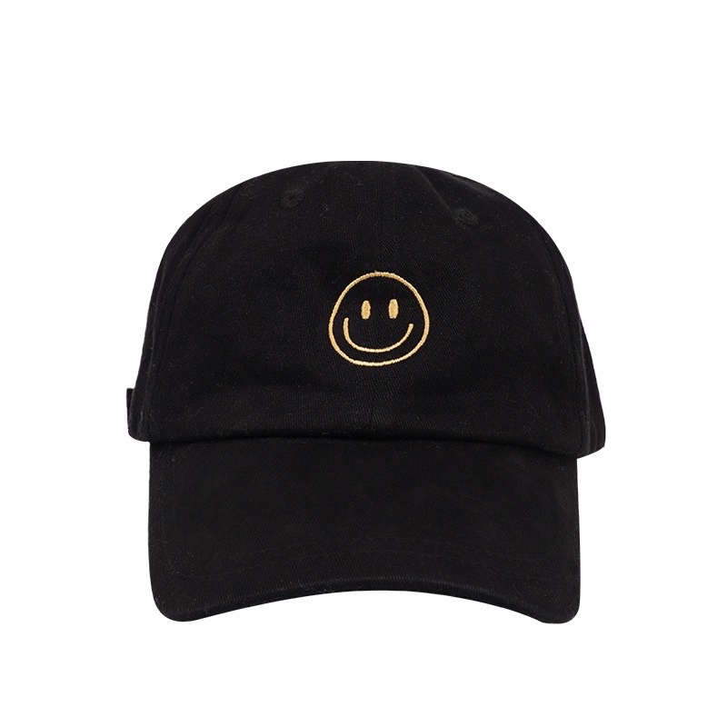 Topi Baseball Topi Bisbol Bordir Emoji Smile Cap Smile