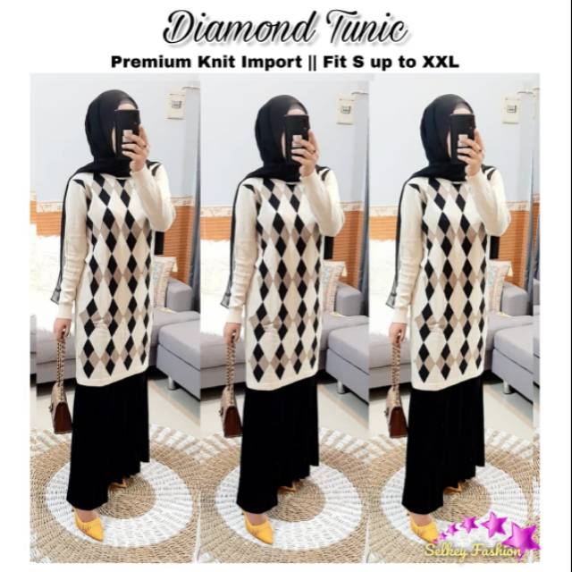 NEW  DIAMON TUNIC / ATASAN TUNIC IMPORT / TUNIC WANITA TERBARU / BAJU TUNIC TERMURAH