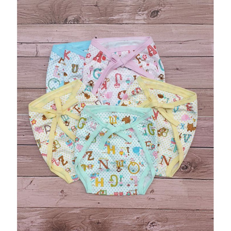 Popok Bayi Tali Motif / Polos isi 6pcs