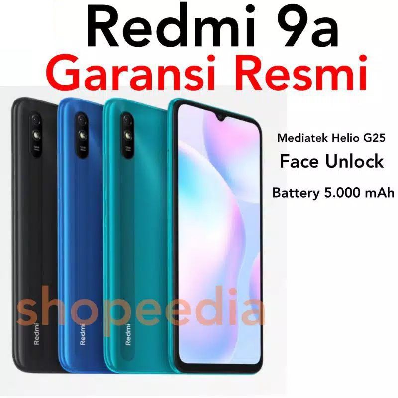 Xiaomi Redmi 9a 3/32 2/32 Garansi Resmi TAM Indonesia RAM 3GB-0